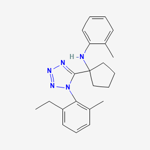 molecular formula C22H27N5 B11228407 N-{1-[1-(2-ethyl-6-methylphenyl)-1H-tetrazol-5-yl]cyclopentyl}-2-methylaniline 