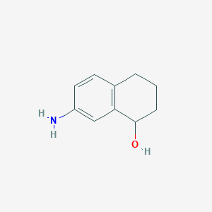 molecular formula C10H13NO B112286 7-Amino-1,2,3,4-tetrahydronaphthalen-1-ol CAS No. 214698-03-0