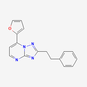 molecular formula C17H14N4O B11228700 7-(2-Furyl)-2-phenethyl[1,2,4]triazolo[1,5-a]pyrimidine 