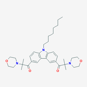 molecular formula C36H51N3O4 B011229 3,6-双(2-甲基-2-吗啉代丙酰基)-9-辛基咔唑 CAS No. 104005-37-0
