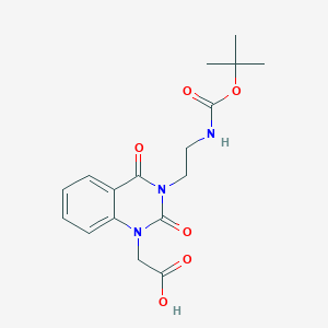molecular formula C17H21N3O6 B112291 Boc-3-(2-aminoethyl)-1-carboxymethylquinazoline-2,4-dione CAS No. 215190-30-0