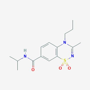 molecular formula C15H21N3O3S B11229220 N-isopropyl-3-methyl-4-propyl-4H-1,2,4-benzothiadiazine-7-carboxamide 1,1-dioxide 