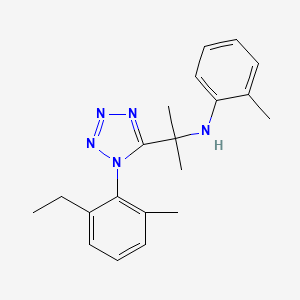 molecular formula C20H25N5 B11229426 N-{2-[1-(2-ethyl-6-methylphenyl)-1H-tetrazol-5-yl]propan-2-yl}-2-methylaniline 
