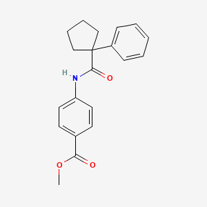 molecular formula C20H21NO3 B11229591 Methyl 4-{[(1-phenylcyclopentyl)carbonyl]amino}benzoate 