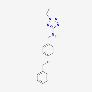 molecular formula C17H19N5O B11231429 N-[4-(benzyloxy)benzyl]-2-ethyl-2H-tetrazol-5-amine 