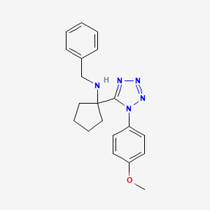 molecular formula C20H23N5O B11231785 N-benzyl-1-[1-(4-methoxyphenyl)-1H-tetrazol-5-yl]cyclopentanamine 