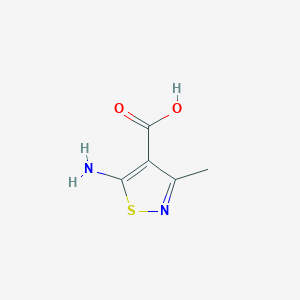 molecular formula C5H6N2O2S B112318 5-Amino-3-methylisothiazole-4-carboxylic acid CAS No. 22131-51-7