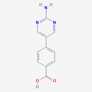 molecular formula C11H9N3O2 B112322 4-(2-氨基嘧啶-5-基)苯甲酸 CAS No. 222987-21-5