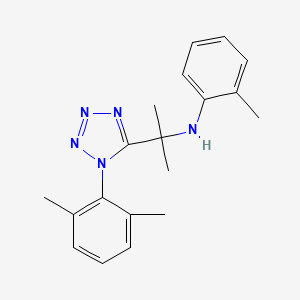 molecular formula C19H23N5 B11232226 N-{2-[1-(2,6-dimethylphenyl)-1H-tetrazol-5-yl]propan-2-yl}-2-methylaniline 