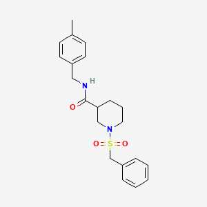 molecular formula C21H26N2O3S B11232997 1-(benzylsulfonyl)-N-(4-methylbenzyl)piperidine-3-carboxamide 
