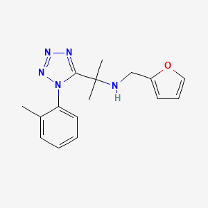 molecular formula C16H19N5O B11233157 N-(furan-2-ylmethyl)-2-[1-(2-methylphenyl)-1H-tetrazol-5-yl]propan-2-amine 