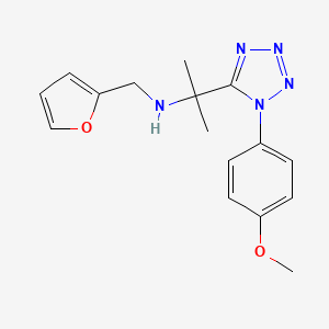 molecular formula C16H19N5O2 B11233463 N-(furan-2-ylmethyl)-2-[1-(4-methoxyphenyl)-1H-tetrazol-5-yl]propan-2-amine 