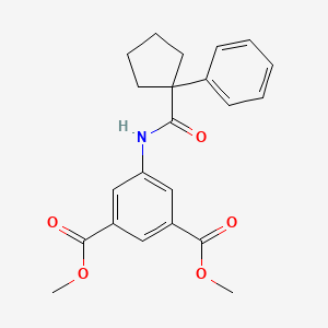molecular formula C22H23NO5 B11233503 Dimethyl 5-{[(1-phenylcyclopentyl)carbonyl]amino}isophthalate 