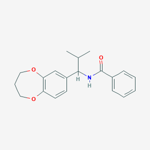 molecular formula C20H23NO3 B11233559 N-[1-(3,4-dihydro-2H-1,5-benzodioxepin-7-yl)-2-methylpropyl]benzamide 