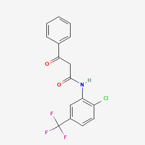 molecular formula C16H11ClF3NO2 B11233626 N-[2-chloro-5-(trifluoromethyl)phenyl]-3-oxo-3-phenylpropanamide 