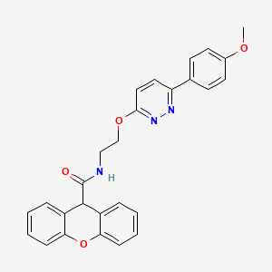 molecular formula C27H23N3O4 B11233642 N-(2-{[6-(4-methoxyphenyl)pyridazin-3-yl]oxy}ethyl)-9H-xanthene-9-carboxamide 
