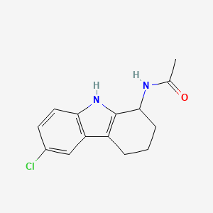 molecular formula C14H15ClN2O B11234179 N-(6-chloro-2,3,4,9-tetrahydro-1H-carbazol-1-yl)acetamide 