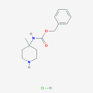 molecular formula C14H21ClN2O2 B112342 苄基(4-甲基哌啶-4-基)氨基甲酸酯 CAS No. 236406-15-8