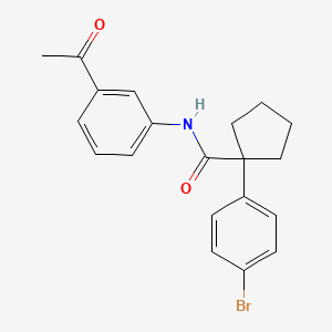 molecular formula C20H20BrNO2 B11234400 N-(3-acetylphenyl)-1-(4-bromophenyl)cyclopentanecarboxamide 
