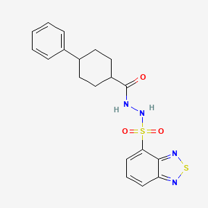 molecular formula C19H20N4O3S2 B11234526 N'-(2,1,3-benzothiadiazol-4-ylsulfonyl)-4-phenylcyclohexanecarbohydrazide 