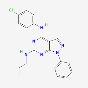 molecular formula C20H17ClN6 B11234617 N6-allyl-N4-(4-chlorophenyl)-1-phenyl-1H-pyrazolo[3,4-d]pyrimidine-4,6-diamine 