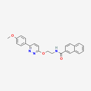 molecular formula C24H21N3O3 B11235046 N-(2-((6-(4-methoxyphenyl)pyridazin-3-yl)oxy)ethyl)-2-naphthamide 