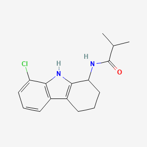 molecular formula C16H19ClN2O B11235110 N-(8-chloro-2,3,4,9-tetrahydro-1H-carbazol-1-yl)-2-methylpropanamide 