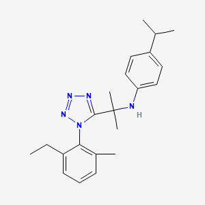 molecular formula C22H29N5 B11235407 N-{2-[1-(2-ethyl-6-methylphenyl)-1H-tetrazol-5-yl]propan-2-yl}-4-(propan-2-yl)aniline 