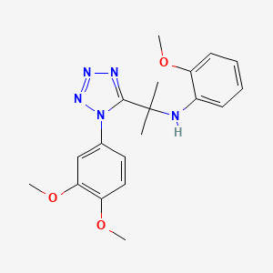 molecular formula C19H23N5O3 B11235454 N-{2-[1-(3,4-dimethoxyphenyl)-1H-tetrazol-5-yl]propan-2-yl}-2-methoxyaniline 