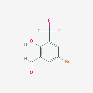 molecular formula C8H4BrF3O2 B112359 5-Bromo-2-hydroxy-3-(trifluoromethyl)benzaldehyde CAS No. 251300-30-8