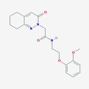 molecular formula C19H23N3O4 B11236133 N-[2-(2-methoxyphenoxy)ethyl]-2-(3-oxo-5,6,7,8-tetrahydrocinnolin-2(3H)-yl)acetamide 
