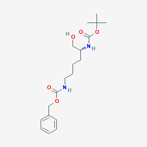 molecular formula C19H30N2O5 B112362 (R)-(5-tert-Butoxycarbonylamino-6-hydroxyhexyl)carbamic acid benzyl ester CAS No. 252940-35-5