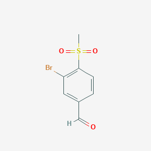 molecular formula C8H7BrO3S B112366 3-溴-4-(甲磺基)苯甲醛 CAS No. 254878-96-1