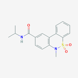 molecular formula C17H18N2O3S B11237133 N-isopropyl-6-methyl-6H-dibenzo[c,e][1,2]thiazine-9-carboxamide 5,5-dioxide 