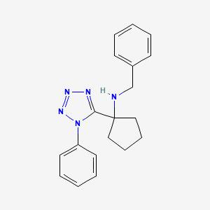 molecular formula C19H21N5 B11237262 N-benzyl-1-(1-phenyl-1H-tetrazol-5-yl)cyclopentanamine 