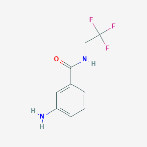 molecular formula C9H9F3N2O B112374 3-amino-N-(2,2,2-trifluoroethyl)benzamide CAS No. 260973-22-6