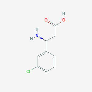 molecular formula C9H10ClNO2 B112377 (R)-3-Amino-3-(3-chloro-phenyl)-propionic acid CAS No. 262429-49-2