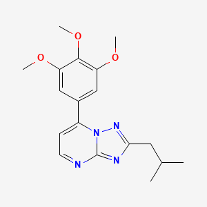 molecular formula C18H22N4O3 B11237819 2-(2-Methylpropyl)-7-(3,4,5-trimethoxyphenyl)[1,2,4]triazolo[1,5-a]pyrimidine 