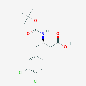 molecular formula C15H19Cl2NO4 B112382 (R)-3-((tert-Butoxycarbonyl)amino)-4-(3,4-dichlorophenyl)butanoic acid CAS No. 269396-56-7