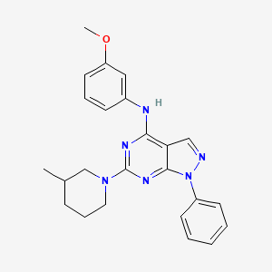 molecular formula C24H26N6O B11238276 N-(3-methoxyphenyl)-6-(3-methylpiperidin-1-yl)-1-phenyl-1H-pyrazolo[3,4-d]pyrimidin-4-amine 