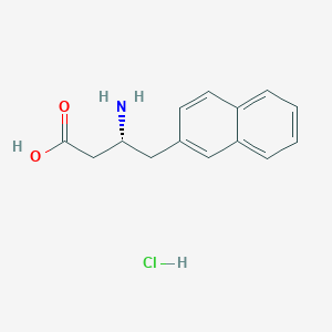 molecular formula C14H16ClNO2 B112383 (R)-3-Amino-4-(naphthalen-2-yl)butanoic acid hydrochloride CAS No. 269398-90-5