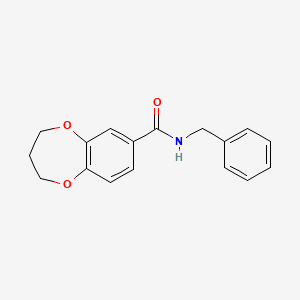 molecular formula C17H17NO3 B11238611 N-benzyl-3,4-dihydro-2H-1,5-benzodioxepine-7-carboxamide 