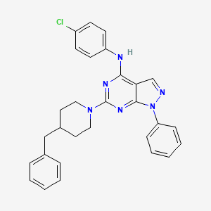 molecular formula C29H27ClN6 B11238615 6-(4-benzylpiperidin-1-yl)-N-(4-chlorophenyl)-1-phenyl-1H-pyrazolo[3,4-d]pyrimidin-4-amine 