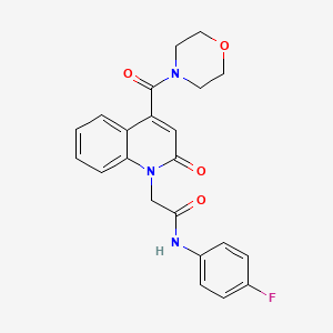 molecular formula C22H20FN3O4 B11238643 N-(4-fluorophenyl)-2-[4-(morpholin-4-ylcarbonyl)-2-oxoquinolin-1(2H)-yl]acetamide 