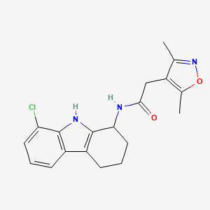 molecular formula C19H20ClN3O2 B11238781 N-(8-chloro-2,3,4,9-tetrahydro-1H-carbazol-1-yl)-2-(3,5-dimethyl-4-isoxazolyl)acetamide 