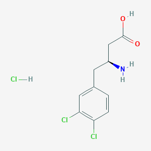molecular formula C10H12Cl3NO2 B112388 (S)-3-Amino-4-(3,4-dichlorophenyl)butanoic acid hydrochloride CAS No. 270063-50-8