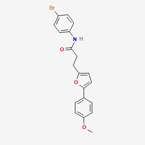 molecular formula C20H18BrNO3 B11238977 N-(4-bromophenyl)-3-[5-(4-methoxyphenyl)furan-2-yl]propanamide 