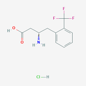 molecular formula C11H13ClF3NO2 B112391 (S)-3-氨基-4-(2-三氟甲基苯基)丁酸盐酸盐 CAS No. 270065-73-1