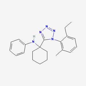molecular formula C22H27N5 B11239175 N-{1-[1-(2-ethyl-6-methylphenyl)-1H-tetrazol-5-yl]cyclohexyl}aniline 