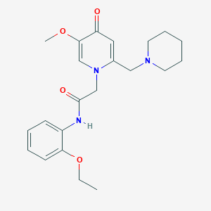 molecular formula C22H29N3O4 B11239236 N-(2-ethoxyphenyl)-2-(5-methoxy-4-oxo-2-(piperidin-1-ylmethyl)pyridin-1(4H)-yl)acetamide 